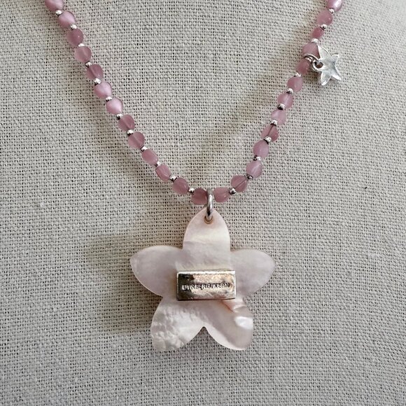 Dyrberg/Kern Fodilia Mother of Pear and Swarovski crystal flower necklace - Picture 6 of 6